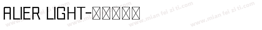 alier light字体转换